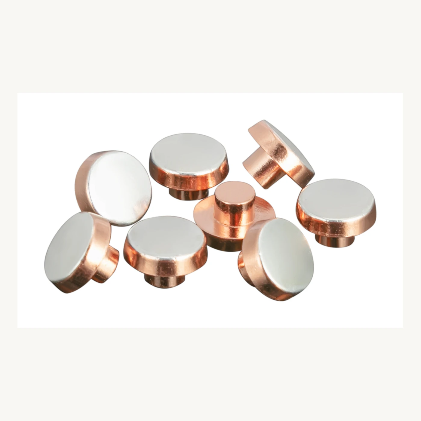 A real set of contact rivets