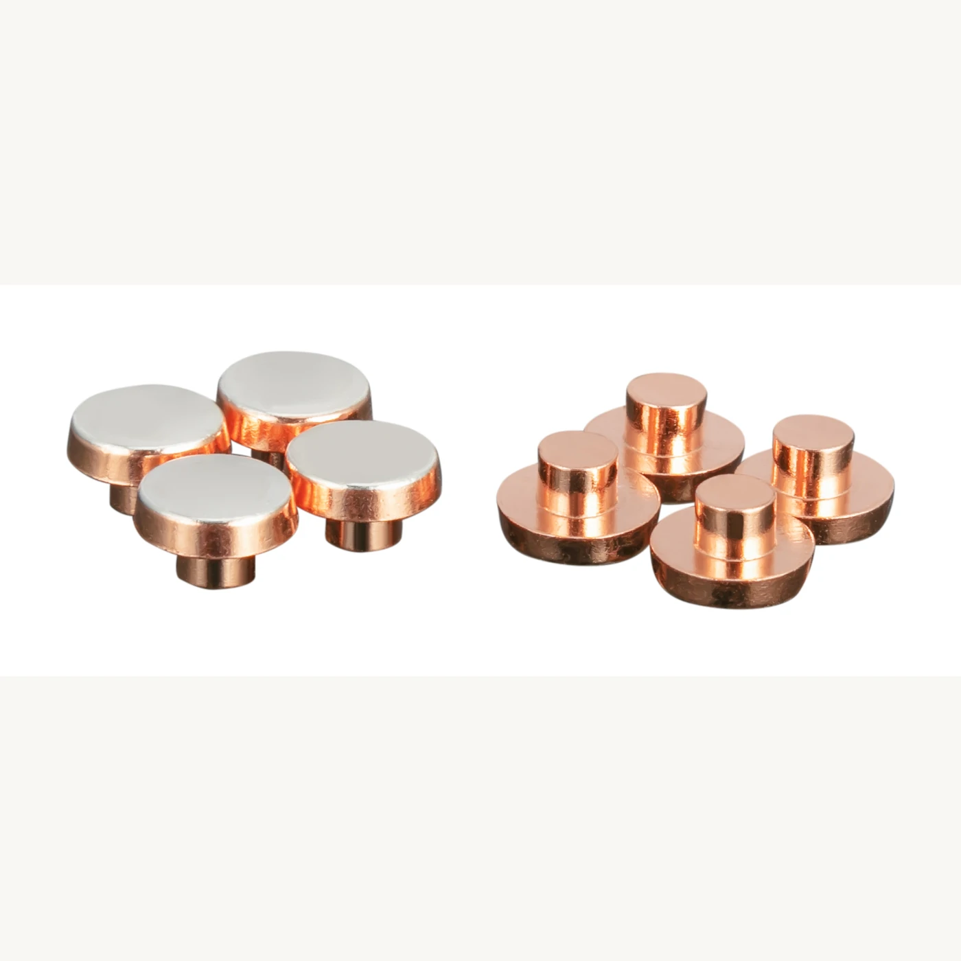 Electrical contact rivets